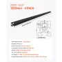 4 pcs 47,2 in (1200 mm) t Slot 2020 Aluminium Extrusion