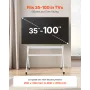 Rolling TV Stand, Mobile TV Cart for 35-100 Inch LED/LCD/OLED Flat/Curved TVs, Portable Monitor Stand with Wheels Hold up to 198