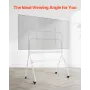 Rolling TV Stand, Mobile TV Cart for 35-100 Inch LED/LCD/OLED Flat/Curved TVs, Portable Monitor Stand with Wheels Hold up to 198