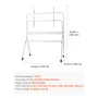 Rolling TV Stand Mobile TV Cart holder op til 198 lbs til