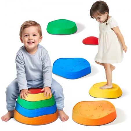 Kids Balance Stepping Stones Sensory Obstacle Course 5 PCS Outdoor Indoor
