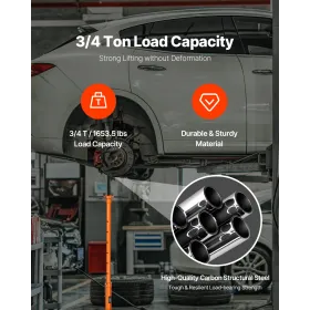 Underhoist Support Stand 3/4ton kapacitet under hejse Jack Stand Two Wheels