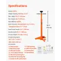 Underhoist Support Stand, 3/4 Ton Capacity Under Hoist Jack Stand, Lifting from 38.4 to 75.4 in, Bearing Mounted Spin Handle, Se