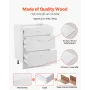 White Shaker Base Cabinet with 3 Drawers, 24-Inch Unassembled Drawer Base Cabinet, 24" W x 19" D x 32" H Ready to Assemble Cabin