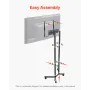 Rolling TV Stand Mobile TV Cart holder op til 88 lbs til 32-65