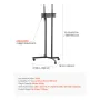 Rolling TV Stand Mobile TV Cart holder op til 88 lbs til 32-65
