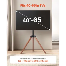 Stampod Easel TV Stand Wood Bens holder op til 99 lbs til 40-65 tommer skærme
