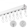 Ceiling Curtain Track Set 8.9 FT/2.7 Meter Room Divider with Hooks White