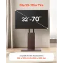 Universal TV Stand, Table Top TV Stand for 32-70 inch Screens, Swivel and Height Adjustable TV Mount Stand Holds up to 99 lbs wi
