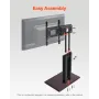 Universal TV Stand, Table Top TV Stand for 32-70 inch Screens, Swivel and Height Adjustable TV Mount Stand Holds up to 99 lbs wi
