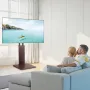 Universal TV Stand, Table Top TV Stand for 32-70 inch Screens, Swivel and Height Adjustable TV Mount Stand Holds up to 99 lbs wi