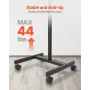 Rolling TV Stand, Mobile TV Cart for 17-55 Inch Screens, Portrait to Landscape, Portable TV Stand with Wheels Holds up to 44 lbs