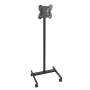 Rolling TV Stand, Mobile TV Cart for 17-55 Inch Screens, Portrait to Landscape, Portable TV Stand with Wheels Holds up to 44 lbs