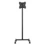 Rolling TV Stand, Mobile TV Cart for 17-55 Inch Screens, Portrait to Landscape, Portable TV Stand with Wheels Holds up to 44 lbs