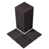 Interlocking Deck Tiles 36 Pack 12"x12" Waterproof for Porch Dark Brown