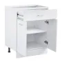 White Shaker Base Cabinet with Drawer, 24-Inch Unassembled Drawer Base Cabinet, 24" W x 19" D x 32" H Ready to Assemble Cabinet 