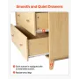 6 Drawer Dresser, Wooden Chest of Drawers with Sliding with Anti-tip Device, Modern Minimalist Dresser Chest, Closet Storage Org