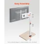 Rolling TV Stand, Mobile TV Cart for 32-70 Inch Screens, 25° Left-Right Rotation and Height Adjustable TV Mount on Wheels, Holds
