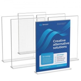 Acrylic Sign Holder 6 Pack 8.5 x 11-inch Double Sided Display Sign Stand