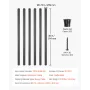 Staircase Balusters 101 Pack, 36 In Aluminum Stair Balusters, 3/4 Inch Water-Proof Round Metal Spindle Railing, Hollow Deck Rail