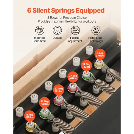 Pilates Reformer Wood Pilates Machine Home Gym træningsudstyr