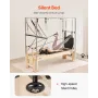 Pilates Reformer, Wooden Pilates Machine for Home Gym Studio, Strength Training Workout Equipment with Dual Resistance, Reformer