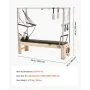 Pilates Reformer, Wooden Pilates Machine for Home Gym Studio, Strength Training Workout Equipment with Dual Resistance, Reformer