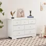 7 Drawer Dresser, Wooden Chest of Drawers with Sliding with Anti-tip Device, Modern Minimalist Dresser Chest, Closet Storage Org