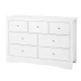 7 Drawer Dresser, Wooden Chest of Drawers with Sliding with Anti-tip Device, Modern Minimalist Dresser Chest, Closet Storage Org