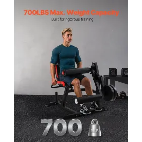 Leg Extension and Curl Machine, 700 lbs Capacity Lower Body Special Leg Machines, Adjustable Leg Exercise Bench, Leg Rotary Exte