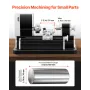 Didactical Mini Metal Lathe Machine, 70 x 130 mm(2.76 x 5.12 in), 36W Power Metal Lathe, 20,000 RPM Speed, with 3-jaw Chuck, Alu