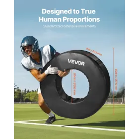Football Tackle Wheel, Football Tackling Dummy, Waterproof PVC and High-Density Sponge Tackle Ring, Dummies Training Equipment w