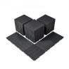 Interlocking Deck Tiles 54 Pack 12"x12" Plastic for Porch Dark Grey