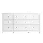 9 Drawer Dresser, Wooden Chest of Drawers with Sliding and Anti-tip Device, Retro Minimalist Dresser Chest, Closet Storage TV St