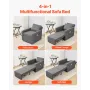 Sleeper Sofa Bed With Side Pocket Pillow Desk 5 Justerbart