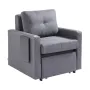 Sleeper Sofa Bed, Convertible Sleeper Bed with Side Pocket, Pillow, Armrest and Desk Board, 5 Adjustable Angles Backrest, Single