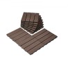 Interlocking Deck Fliser Plast Wood 10 Pack 12 "X12" Vandtæt til veranda