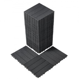 Interlocking Deck Tiles 36 Pack 12"x12" Plastic for Porch Dark Grey