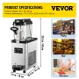 Kommerciel slushy maskine, 6L/1,6 gallon 25 kopper enkelt-bowl