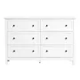 6 Drawer Dresser, Wooden Chest of Drawers with Sliding and Anti-tip Device, Retro Minimalist Dresser Chest, Closet Storage TV St