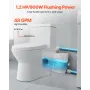 Macerator Pump, 900W, 180 L/min(48 GPM) Flow, 40 ft/12 m Head, Macerator Sewerage Toilet Pump with 4 Water Inlets, Waste Water D
