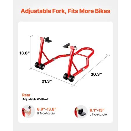 Motorcykelstativ Løft 850 lbs bageste spoolift paddock svingarm