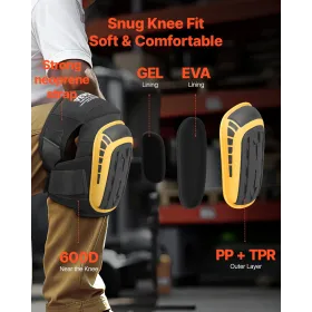 Knee Pads for Work Extended Construction Knee Pads Anti-Slip Foam Cushion