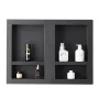 Shower Niche, 40.6 x 61.0 cm + 40.6 x 61.0 cm Recessed Wall Niche with Movable Shelf, 10.2 cm Thick Modern Soap & Shampoo Storag