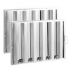 24.5Wx19.5H Inch Commercial Hood Filter Range Hood Baffle Stainless Steel