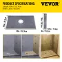 Bruser kantsten Kit, 38 "X 60" ABS WATTART Broescurb Overlay