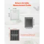 Return Air Filter Grille, Fits W20 x H25 Inch Duct Opening, Filter Not Included, Return Air Vent Cover for Wall, Powder-Coated S