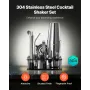 Cocktail shaker sæt 14 stk bartender kit rustfrit stål bar