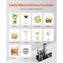 Cocktail Shaker Set, 14-Piece Stainless Steel Bar Tools with Acrylic Stand, Boston Bartender Kit Accessories | Mixer Spoon, Mudd