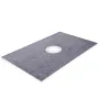 Shower Curb Kit, 38" x 60" ABS Watertight Shower Curb Overlay with 4" ABS Central Bonding Flange, 4" Stainless Steel Grate and T